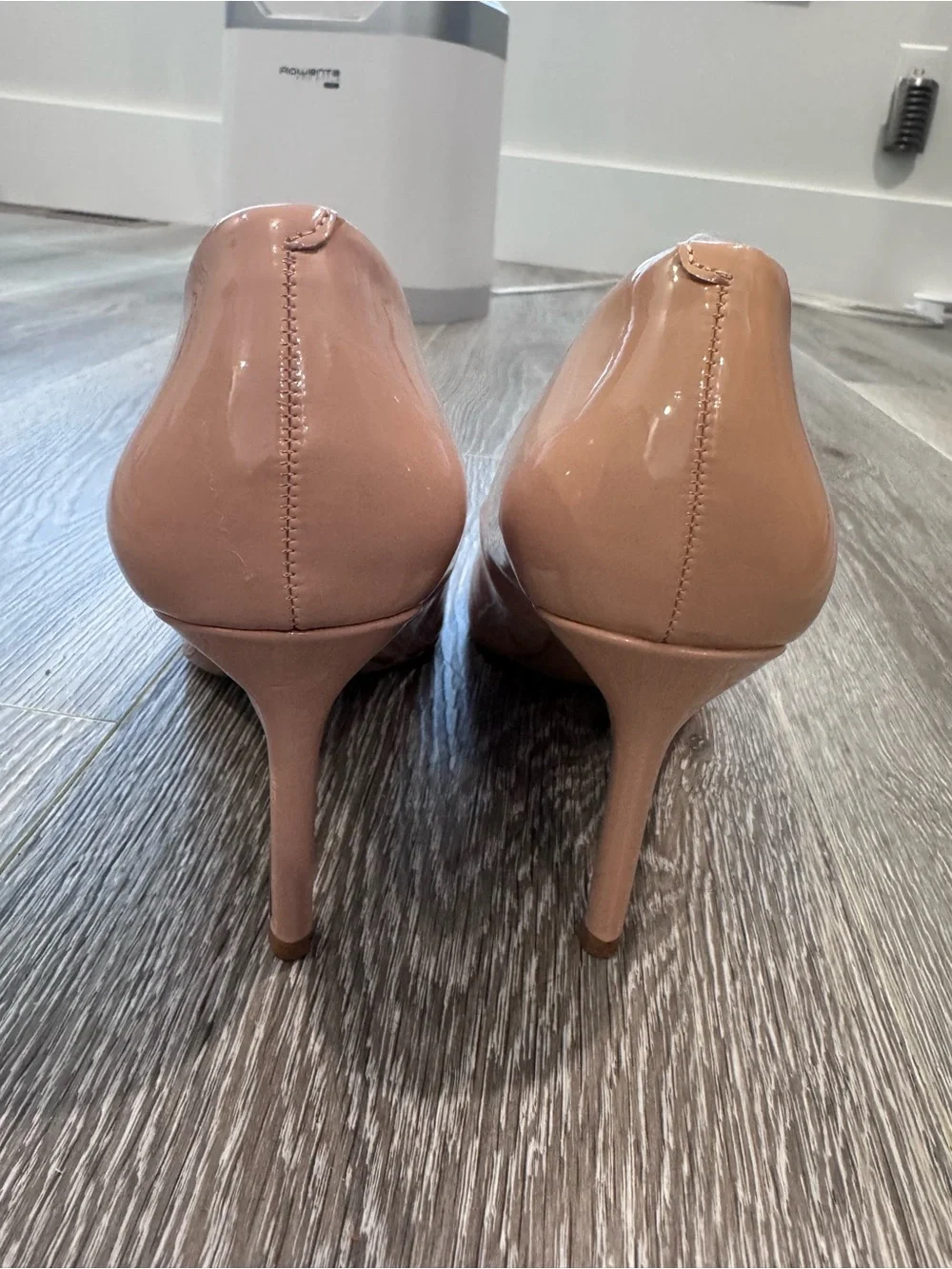 Aldo Patent Pointed Toe Pumps in Blush